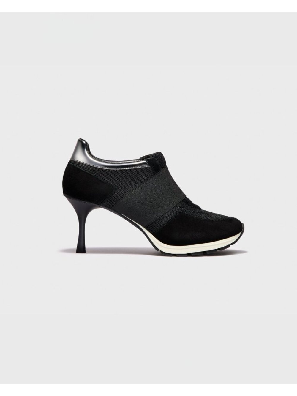 Sneex The Icon Black Hybrid Sneaker Stiletto Heels Womens 8